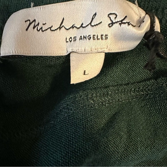 Michael Stars NWT Front to Back Long Sleeve Top Madison Brushed Jersey Ivy Large - Picture 3 of 6